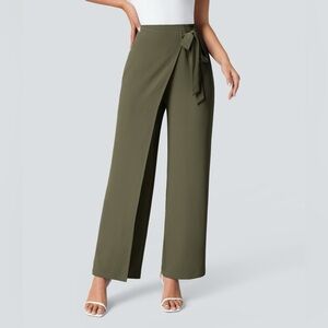 NWT…HALARA Olive Wide Leg Pants
